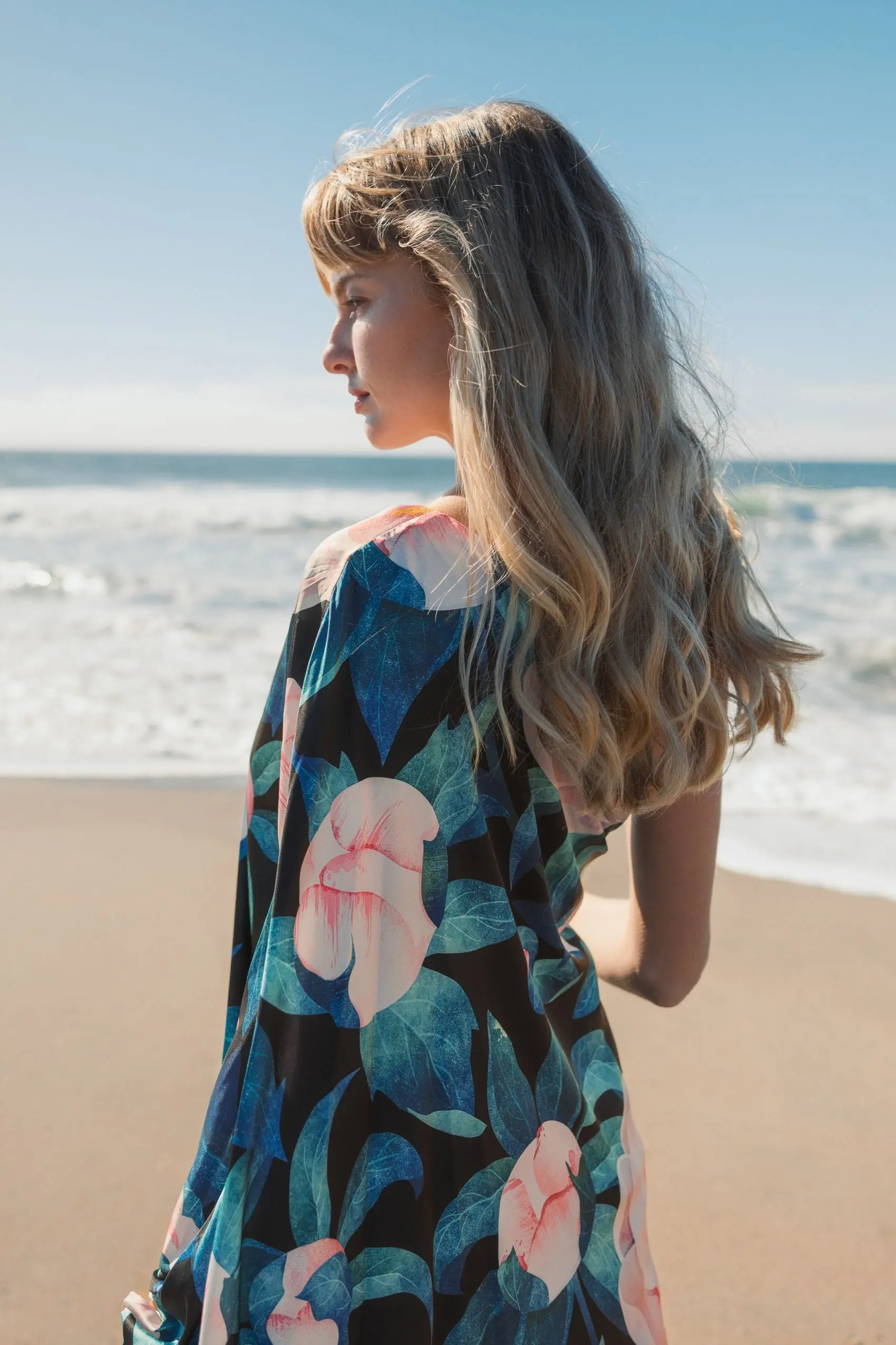 Multicolor Floral One Shoulder Dress - Image 5