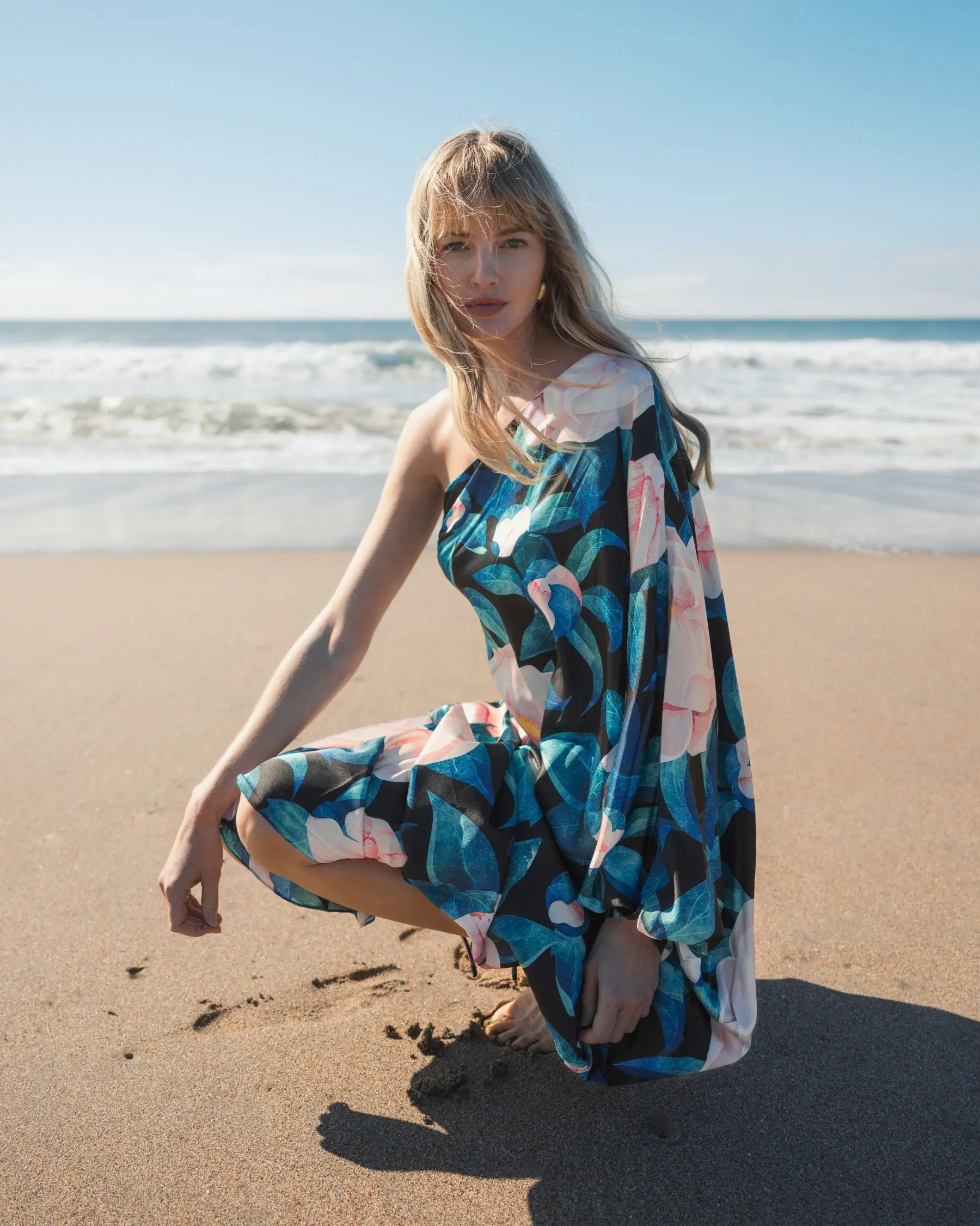 Multicolor Floral One Shoulder Dress - Image 6