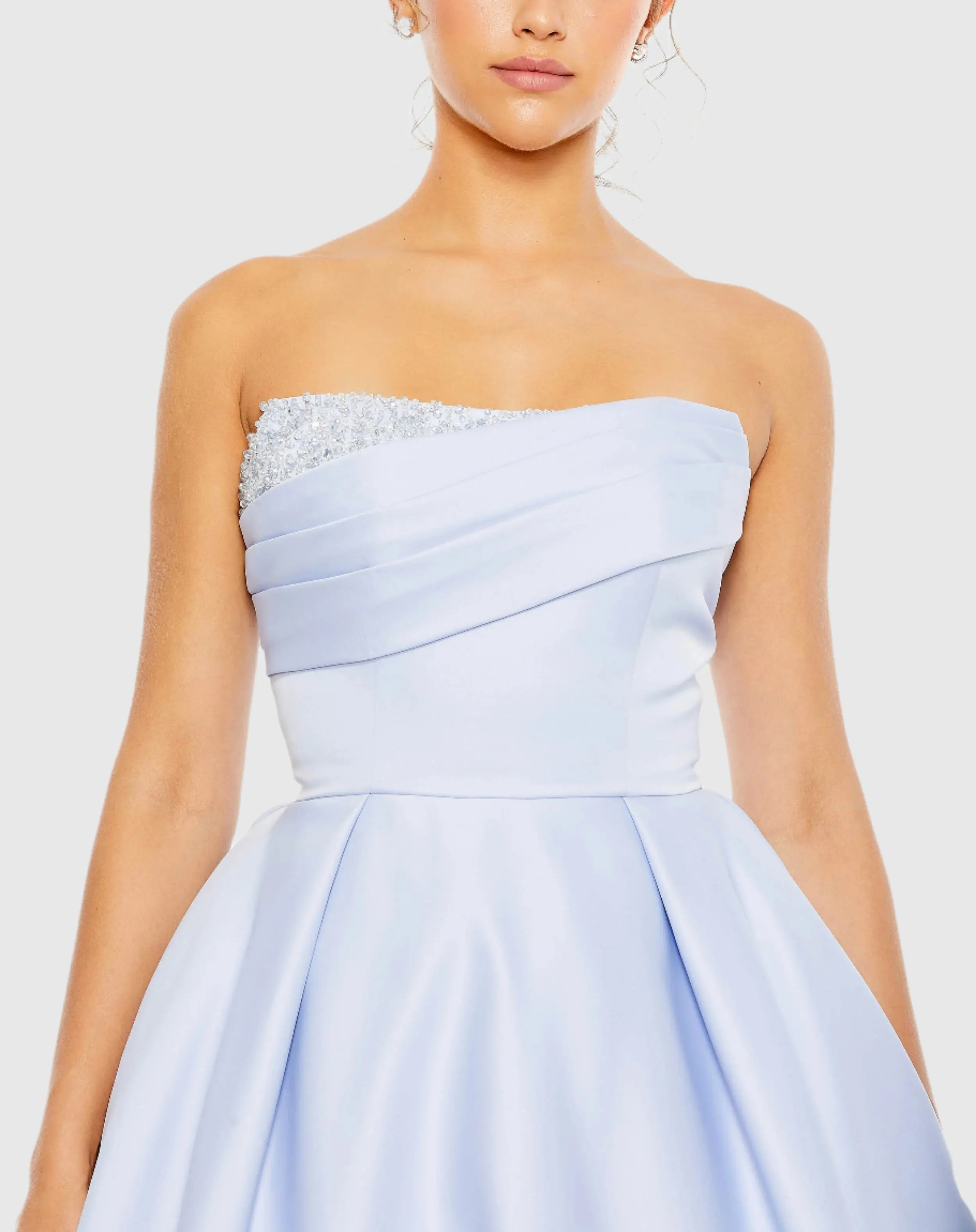 Blue Strapless Sweetheart Ballgown - FINAL SALE - Image 2