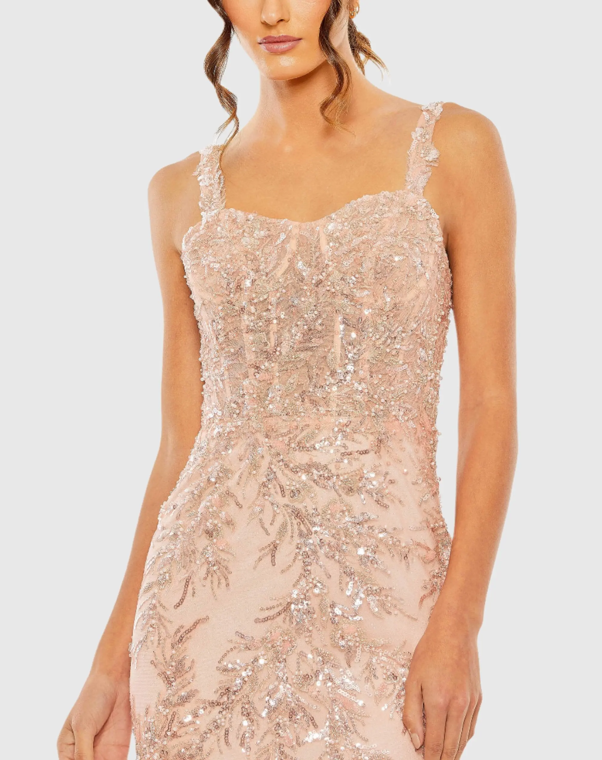 Pink Corset Detailed Embellished Gown - Image 2