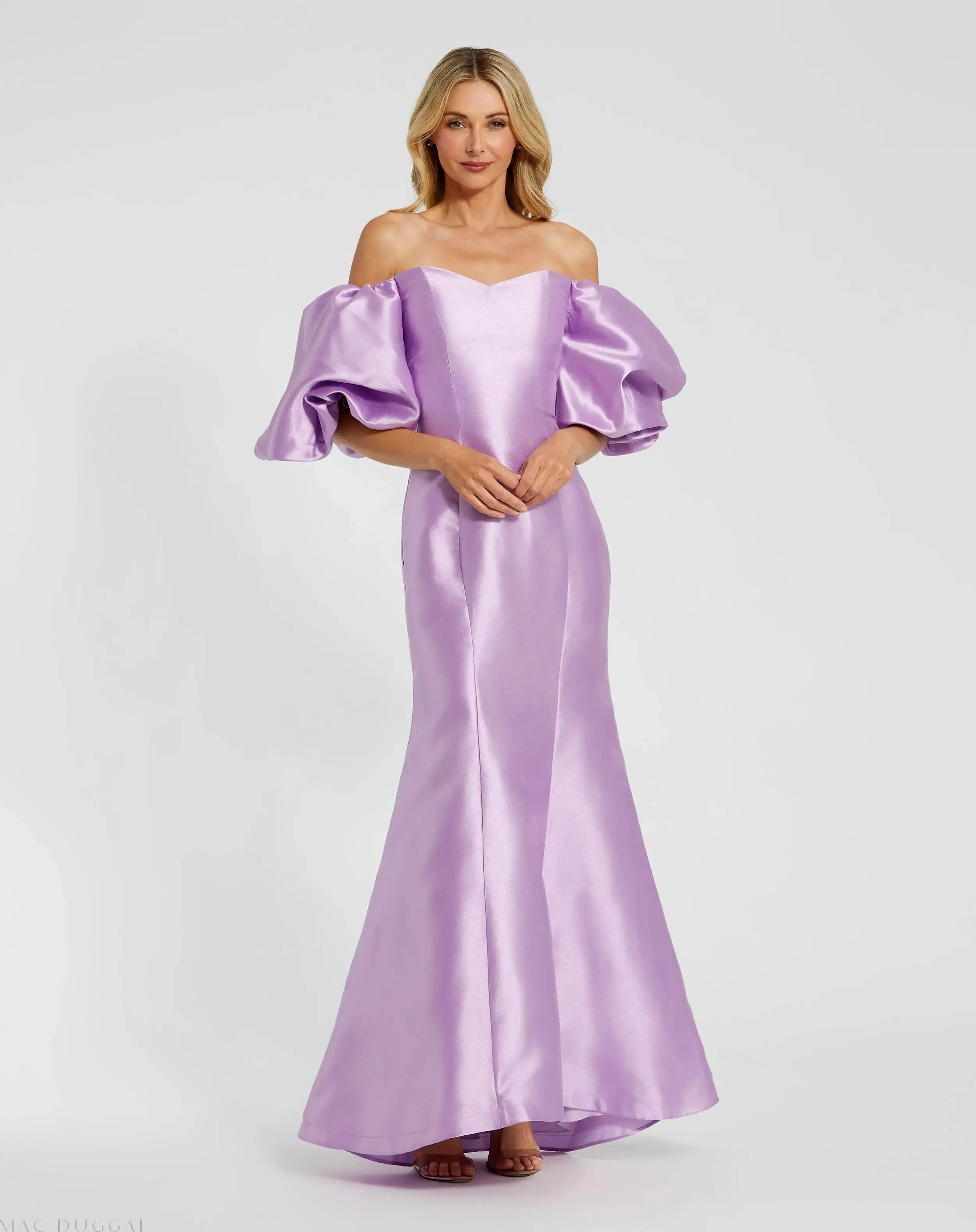 Sweetheart Off The Shoulder Puff Sleeve Gown - Image 6