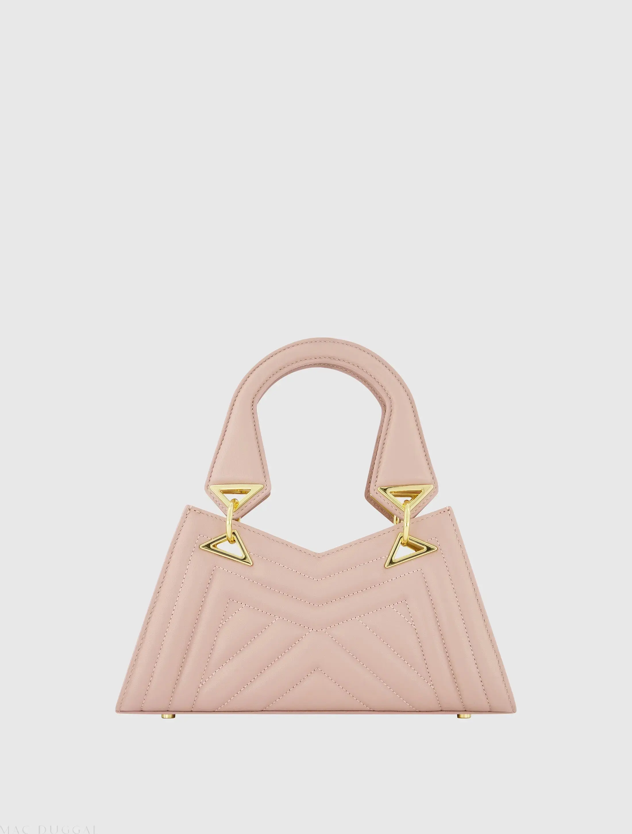 Pink Angular Quilted Napa Leather Handbag - Image 3
