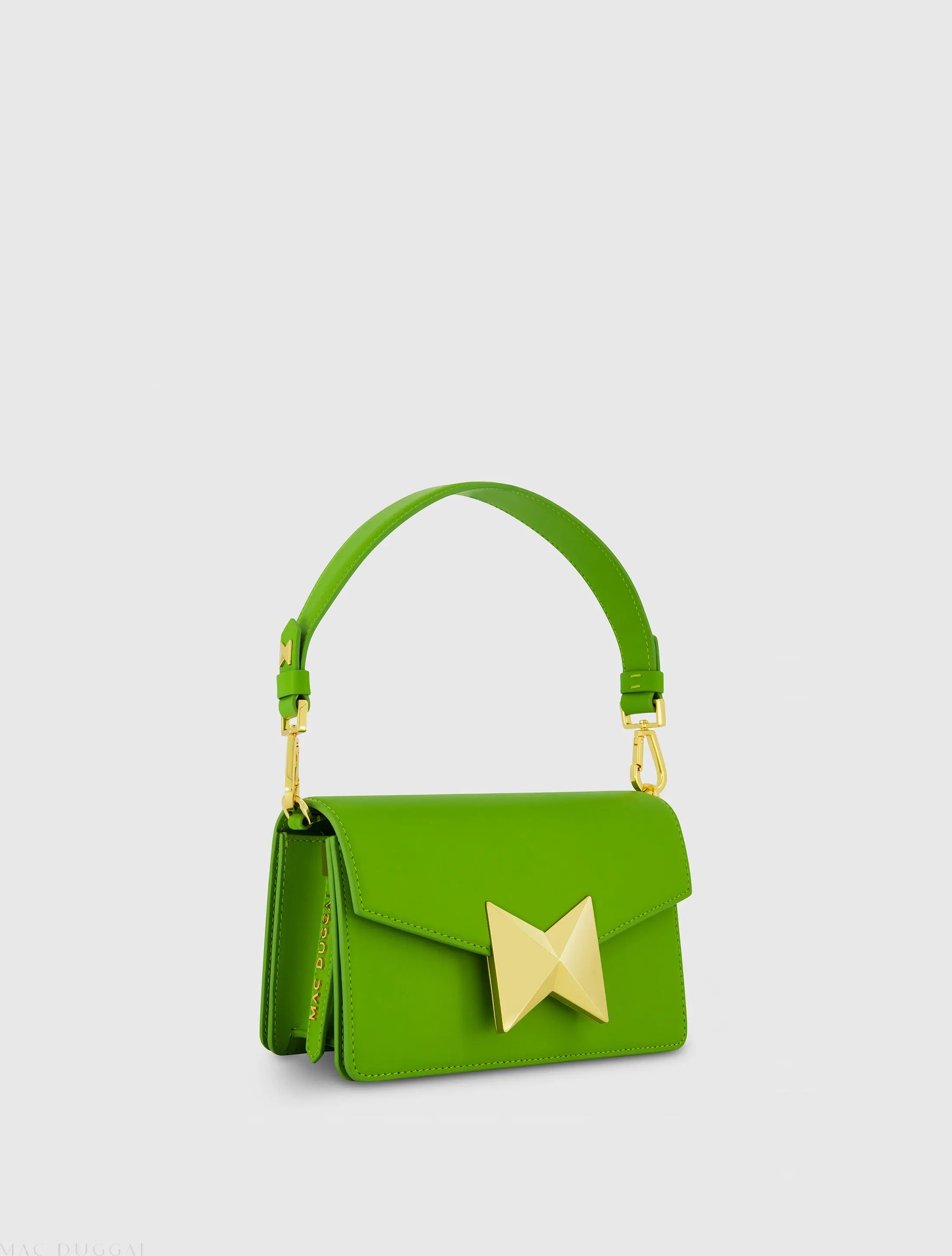 Green Mini Leather Shoulder Bag With Gold Hardware - FINAL SALE - Image 3