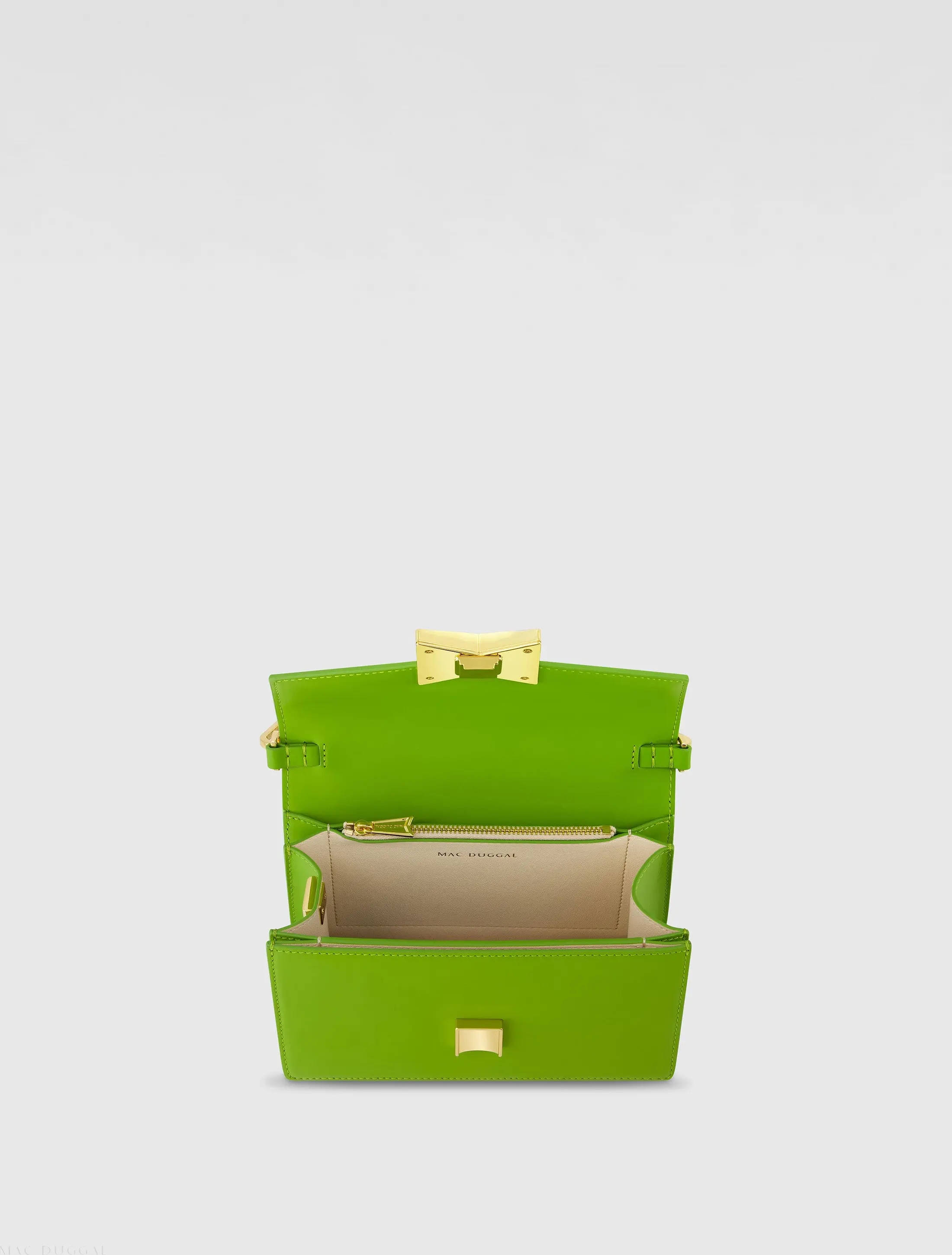 Green Mini Leather Shoulder Bag With Gold Hardware - FINAL SALE - Image 5