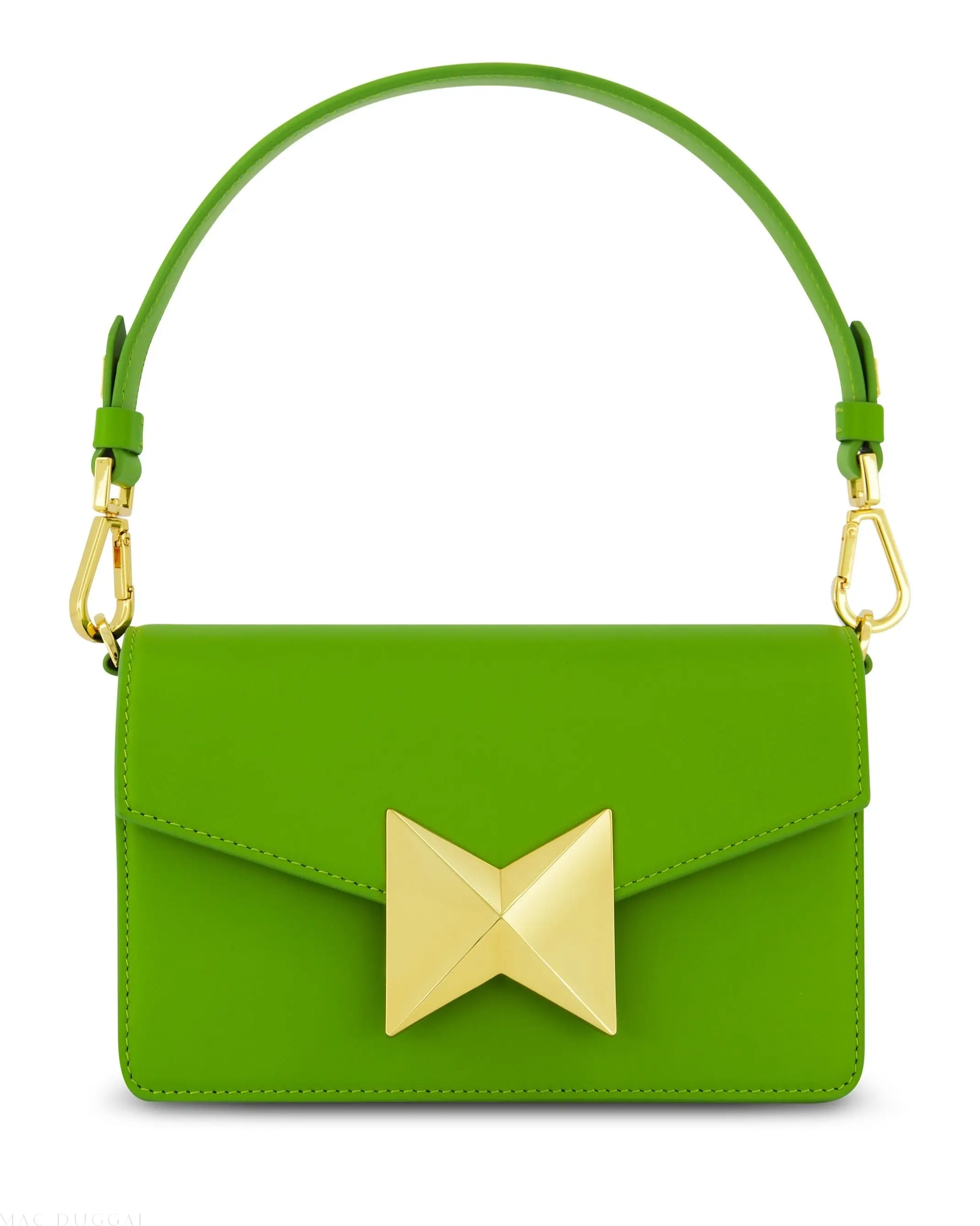 Green Mini Leather Shoulder Bag With Gold Hardware - FINAL SALE - Image 6