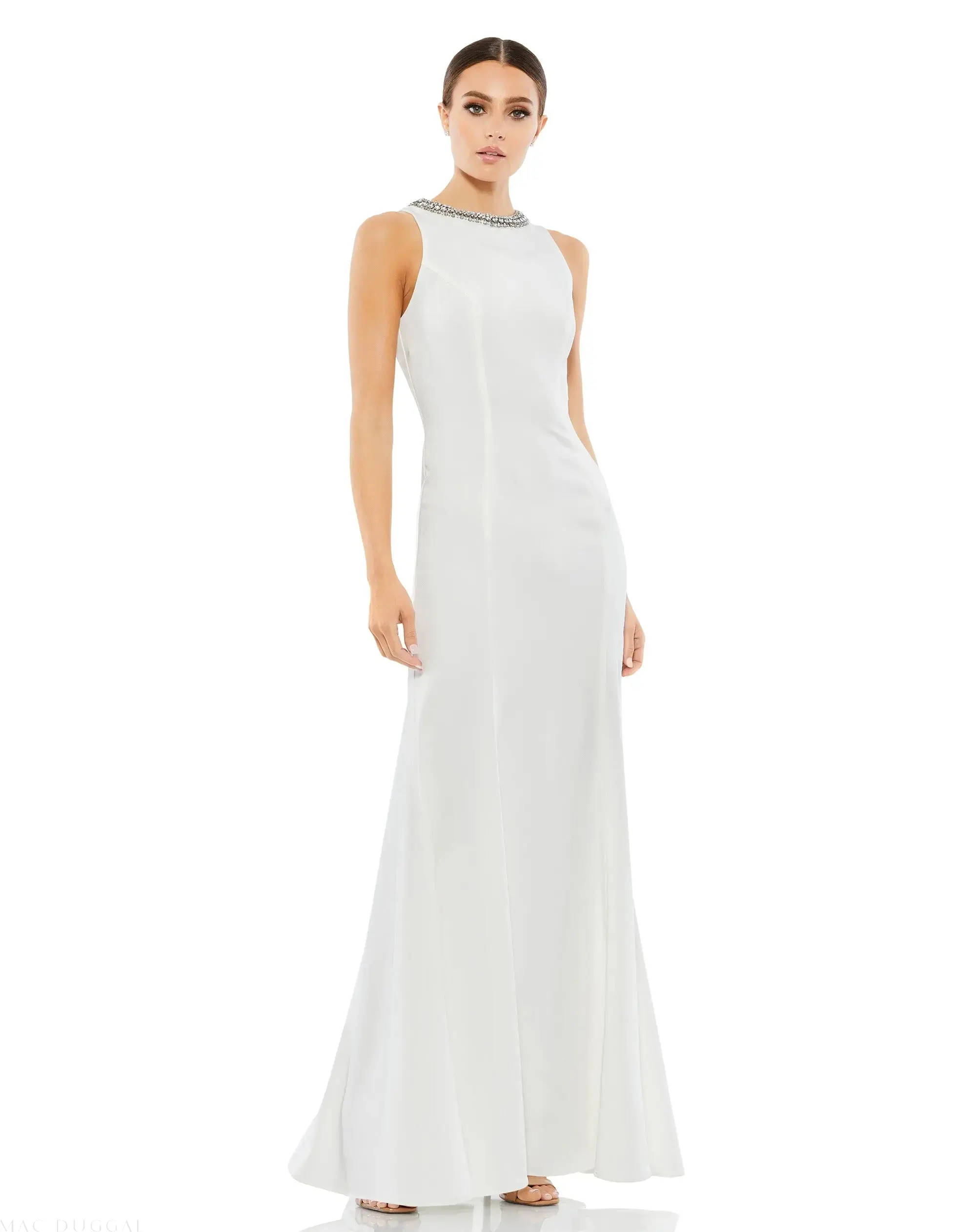 Embellished Neck Trumpet Gown - Image 4