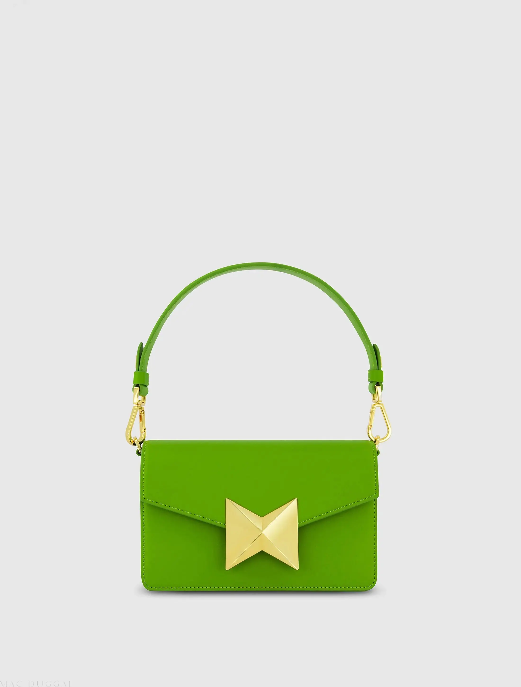 Green Mini Leather Shoulder Bag With Gold Hardware - FINAL SALE - Image 2
