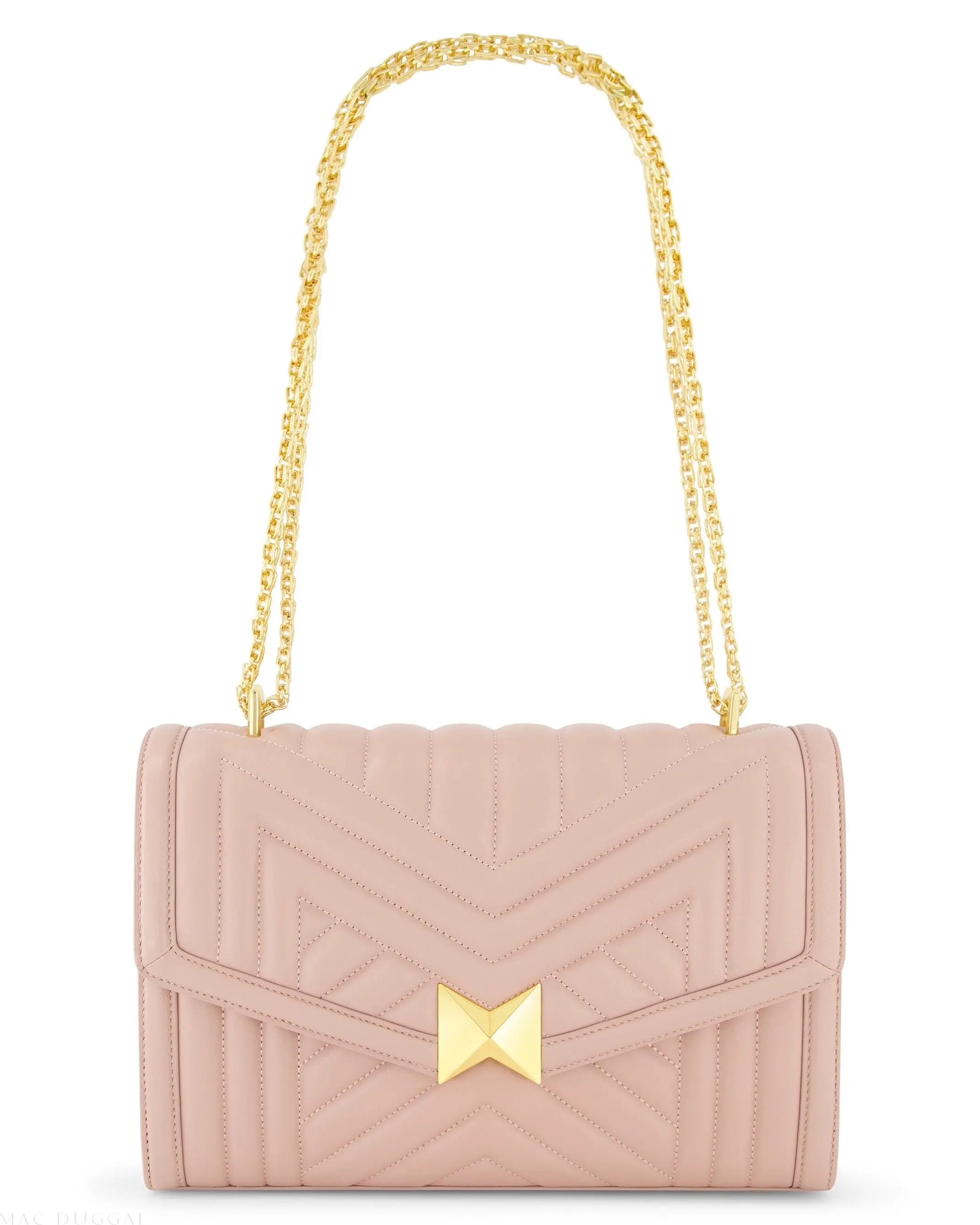Pink Quilted Napa Leather Handbag With Gold Hardware - FINAL SALE - Image 5